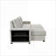 Canapés modulaires | Canapé-lit convertible moderne en L avec porte-gobelet USB pour le salon | Beige | Rembourré