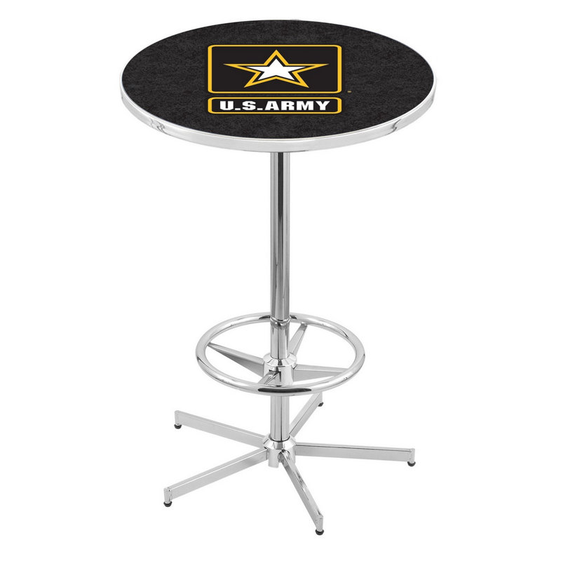 Round Metal Base Dining Table, United States Army