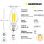 Ampoule DEL Luminus B10, culot E12, 60 W, 15 000 heures, intensité variable, paquet de 6-115358270-115358273-115358271