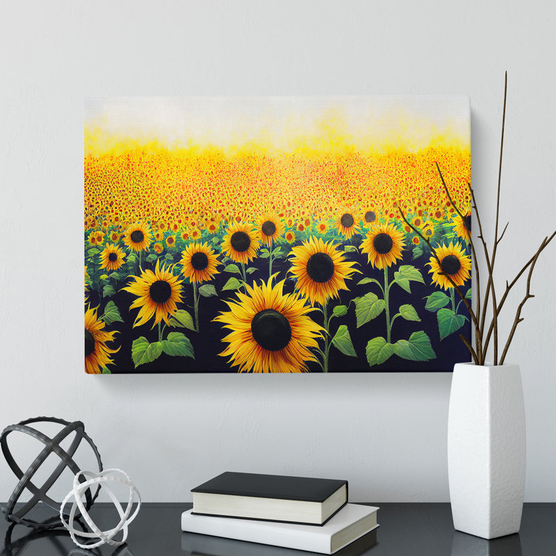 Sublime Sunflower Field - Wrapped Canvas