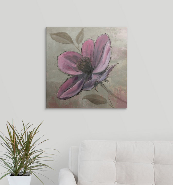 « iii » par emily adams, reproduction d’art Plum Floral, H 35 po x l 35 po x P 1,5 po, Toile