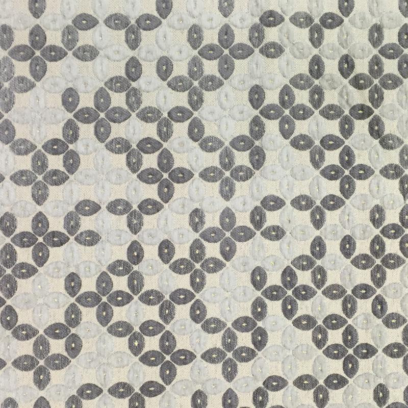 Malone Fabric | Circle Modern Geometric Fabric | Upholstery Fabric, Gray