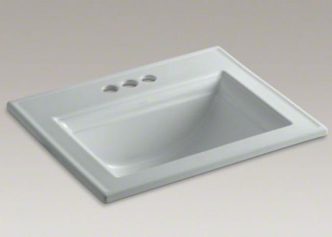 Memoirs® Stately Drop-in Bathroom Sink, Ice Gray, 4" Centers