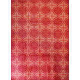 Hand Knotted Wool Floral Area Rug in Pink