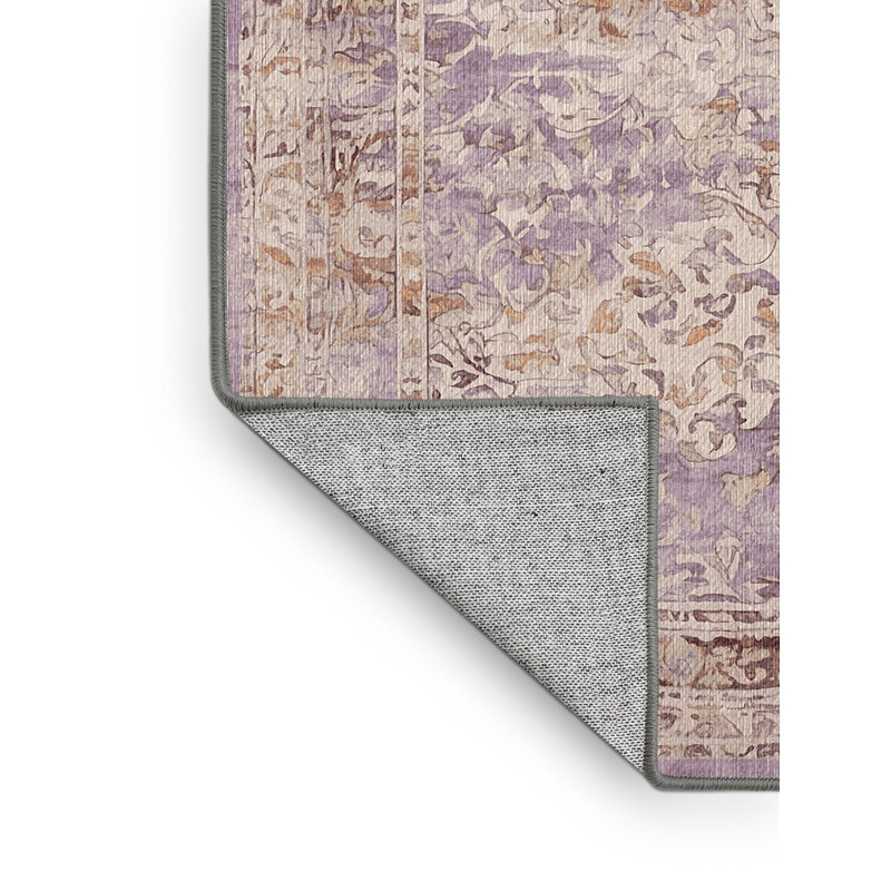 Machine Washable Gray Area Rug, Runner 2' x 5'