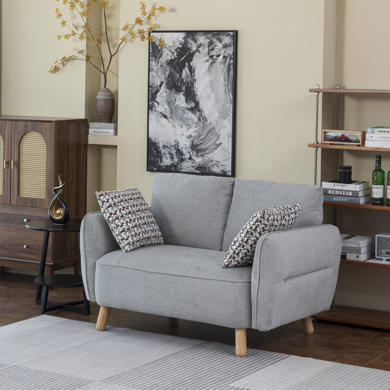 Gladding 2 Seater Loveseat, Light Grey