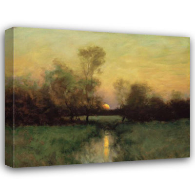 Red Barrel Studio® Sheehan, Dennis Gallery Wrapped Canvas Art Titled: Summer Moonrise