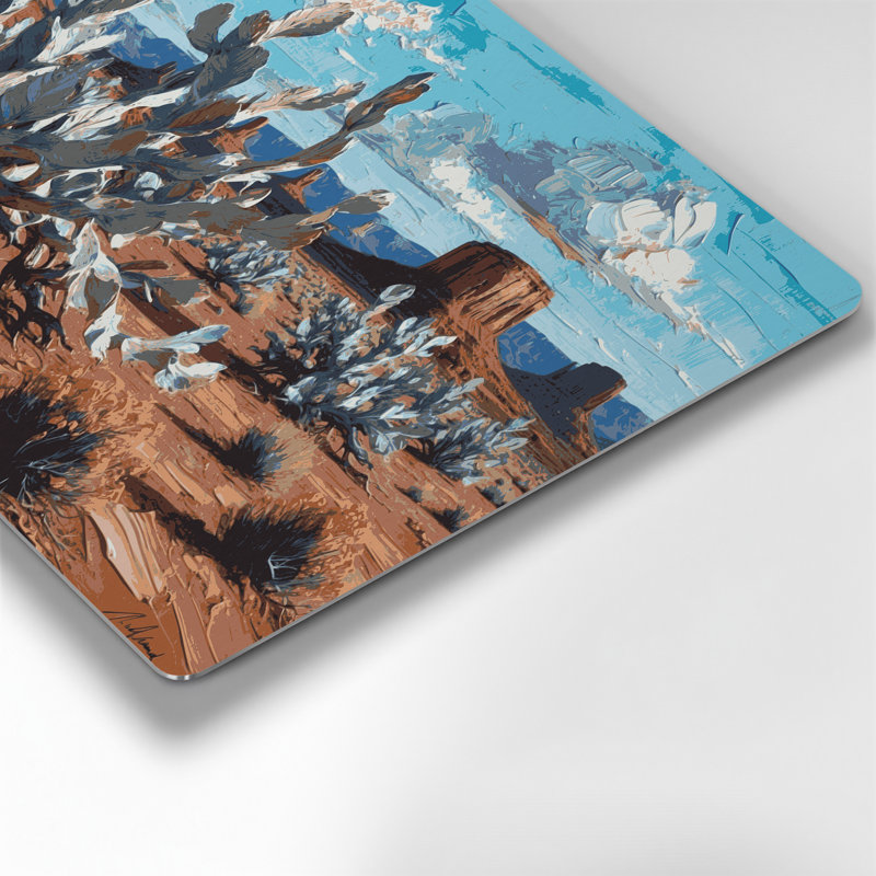 «Southwestern Plants Sagebrush», art mural brun en métal, H 12 po x l 18 po x P 0,05 po