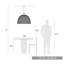 Luminaire suspendu en forme de dôme Yelverton-675068303