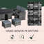 Edgmon 8 Seater Rattan/Metal Conversation Set