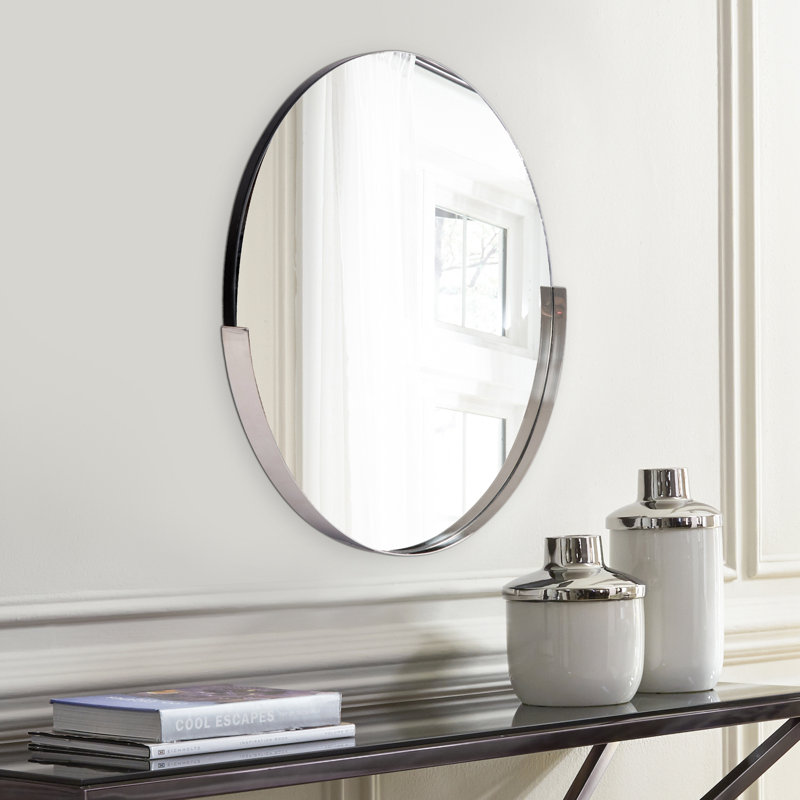 Miroir biseauté moderne et contemporain Ames, Argent argent