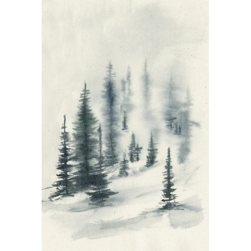 Misty Winter II by Jennifer Goldberger - Wrapped Canvas Painting, 122cm H x 81cm W x 3.8cm D