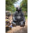 Jumbo Sitting Black Bear With Gelcoat
