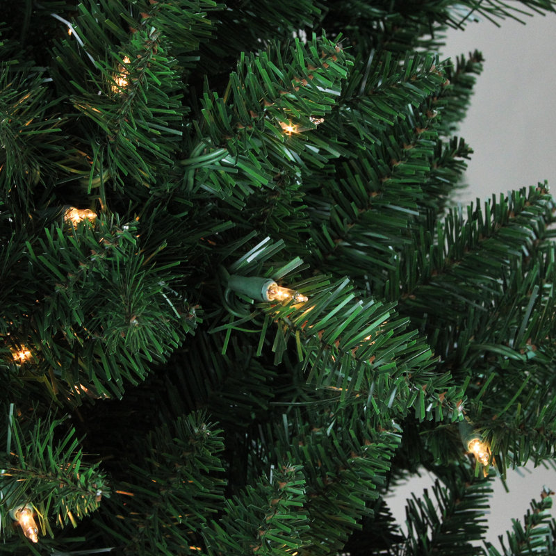 Lighted Artificial Pine Christmas Tree, 78"
