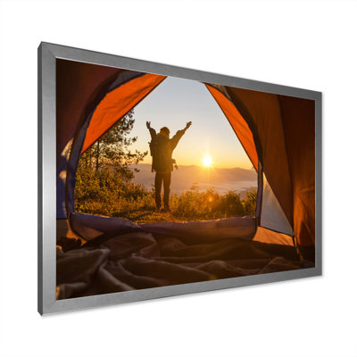 " Hiking Camp At Sunset "