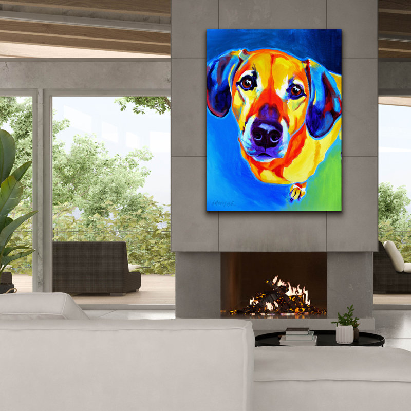 «Dachshund - Maisie» par Dawg Painter, H 54 po x l 40 po x P 1,5 po
