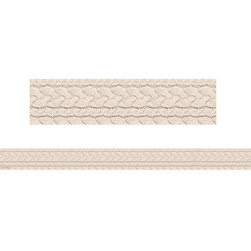 Bordure droite en tricot torsadé