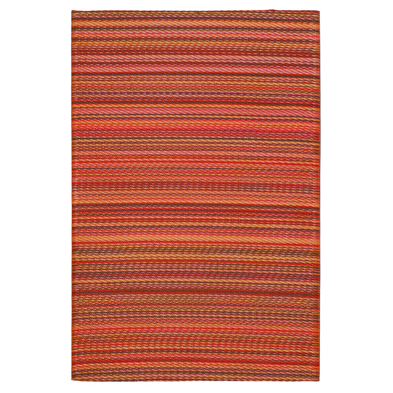 Tapis d'extérieur imperméable en plastique Amyree, Coucher de soleil Cancun, Rectangulaire 2 pi x 3 pi