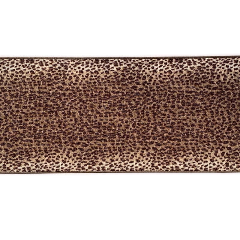Tapis brun à imprimé animalier Estela, Tapis 2 pi 2 po x 38 pi