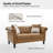 Tecla 62.2" Faux Leather Button-tufted Loveseat Sofa-710981733