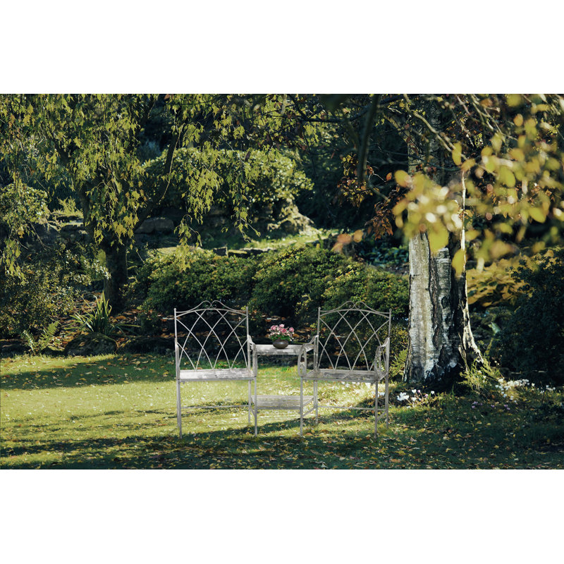 Luverne Powder Coated Steel Outdoor Bench