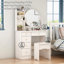 Meuble-lavabo 53,1 po avec tabouret et miroir Litzy-1544107334