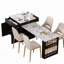 Îlot de cuisine avec table de salle à manger extensible, table de cuisine avec rangement double, prise de courant, îlot de cuisine avec rangement 2 tiroirs et 2 tablettes latérales ouvertes-192106545