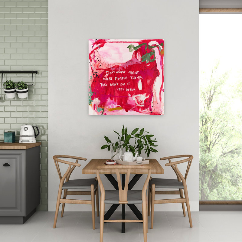 «Do Not Wayez - Provocative Quote Wall Art» par Marisol Evora, art mural abstrait coloré et audacieux, H 32 po x l 32 po