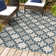 Kaliee Modern Geometric Tile Pattern Navy/Cream Indoor/Outdoor Rug