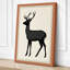 Silhouette Deer Minimalist - Wrapped Canvas-2002448827-2002448819