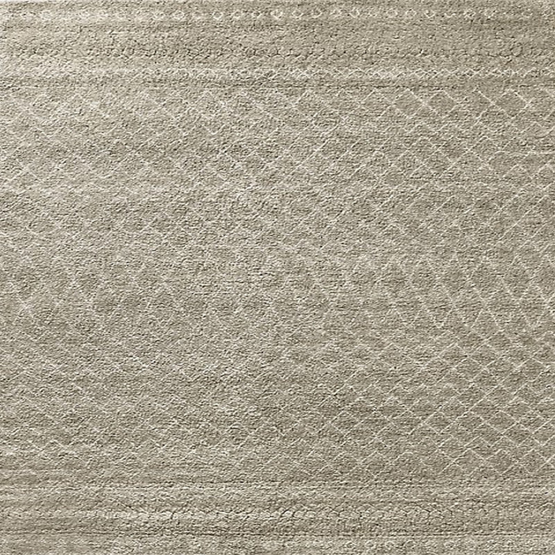 Tapis beige à motif géométrique Bourourg, Carré 4 pi