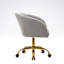 Fauteuil de bureau et de meuble-lavabo moderne pivotant avec base dorée-1349611417