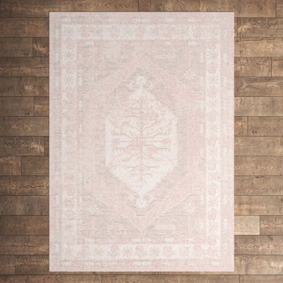 Tapis d'intérieur / extérieur rose Susan
