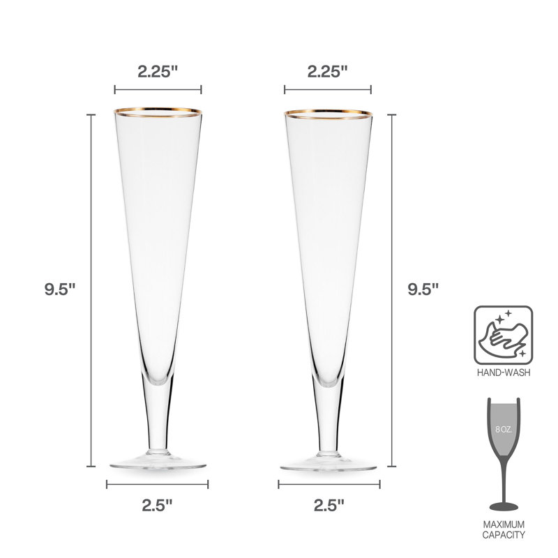 Trumpet 8 oz. Champagne Flutes