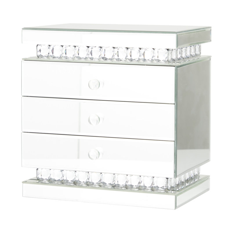 Glass Jewellery Box + Drawers