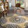 Floral Yellow/Dark Gray/Ivory Area Rug