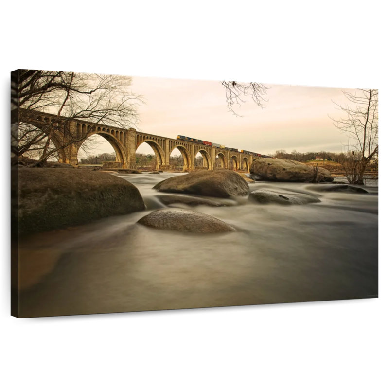 Nicci Train Over James River, 16" H x 24" W