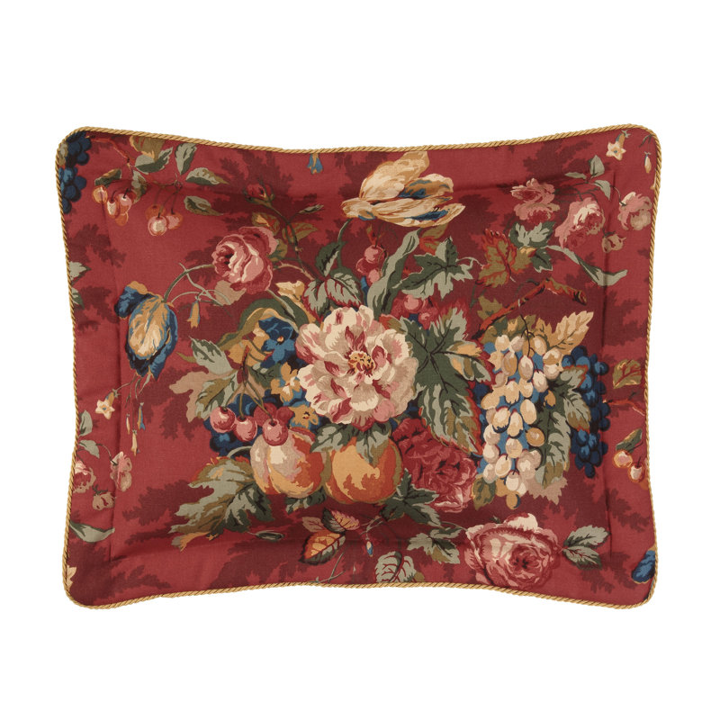 Queensland Red Traditional Cotton Floral Sham, Standard
