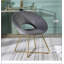 Chaise d'appoint rembourrée en velours soyeux Slatina-600919977