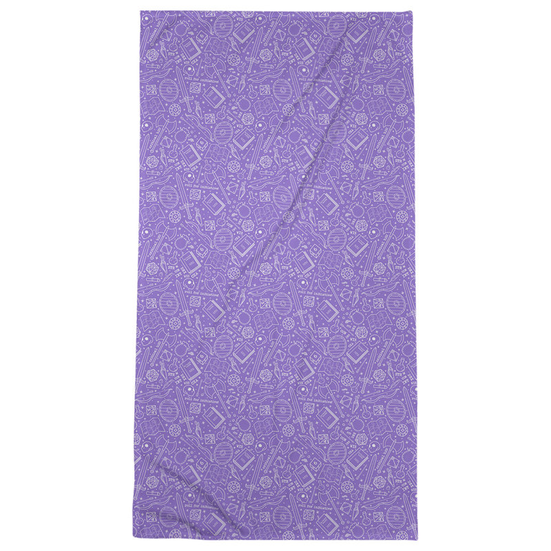 Katelyn Elizabeth Beach Towel, Purple/White