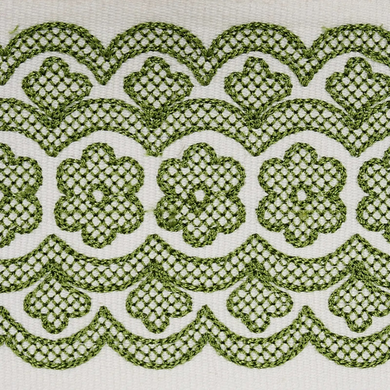 Astrid Embroidered Tape, Green