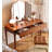 American‑style Vintage Boxwood Dressing Table with Mirror for Bedroom