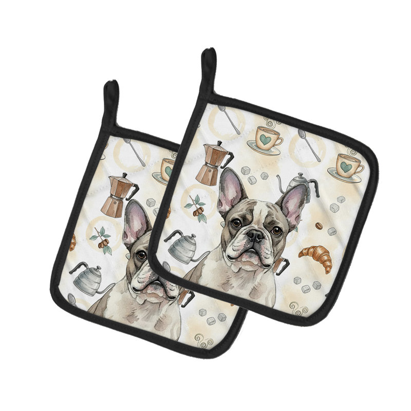Paire de porte-pots Pied French Bulldog