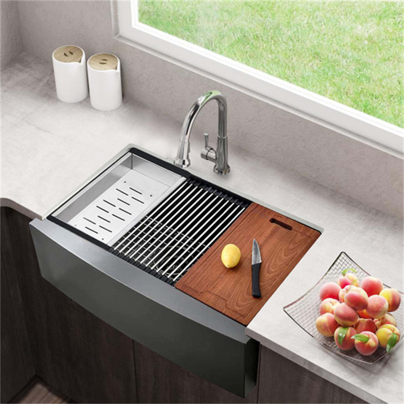 33'' L Single Bowl Stainless Steel Kitchen Sink