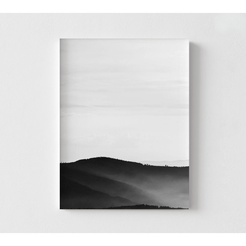  Mountain Landscape Cabin Airbnb Wall Art, Watercolor Mountains Painting Rustic Style Decor Oversized Wall Art
