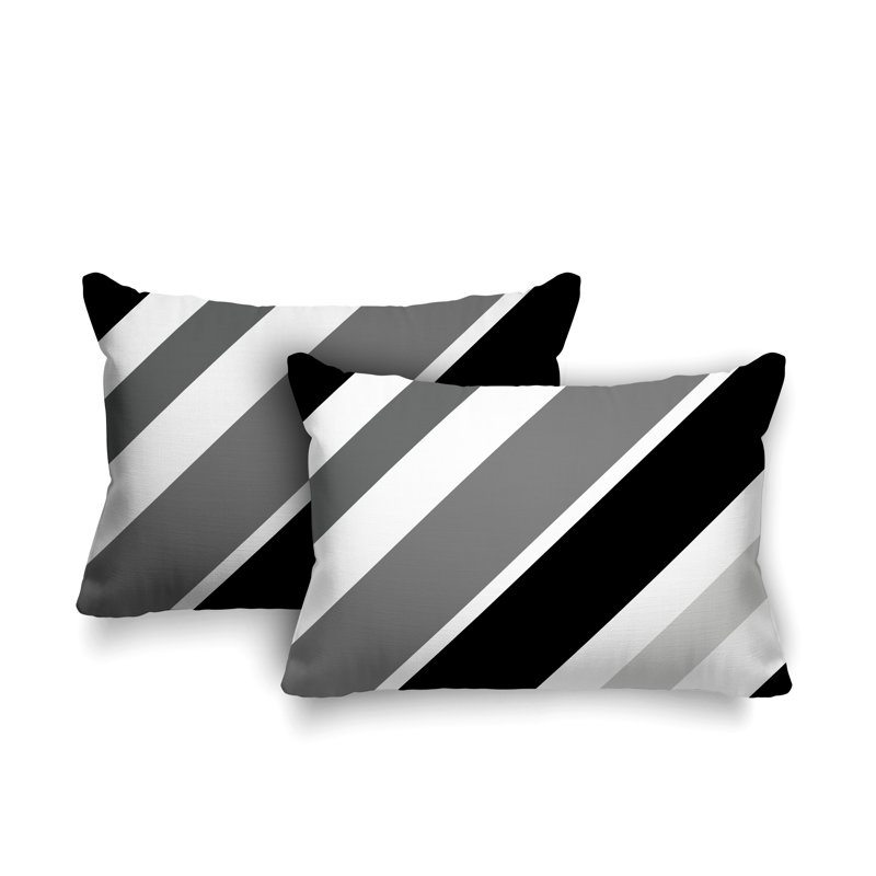 Coussin lombaire intérieur / extérieur Manda, Noir