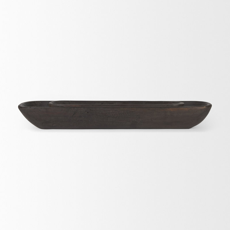 Moores Solid Wood Tray - Set of 2, Black