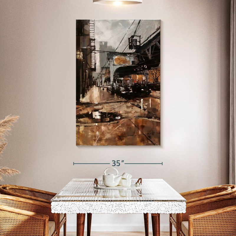 Sireci Fall In Chicago, 51" H x 34" W