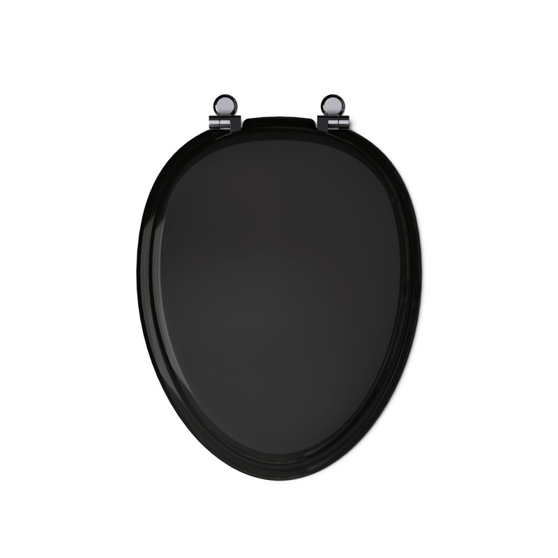 Kathryn® Elongated Toilet Seat, Polished Chrome, Black/Black