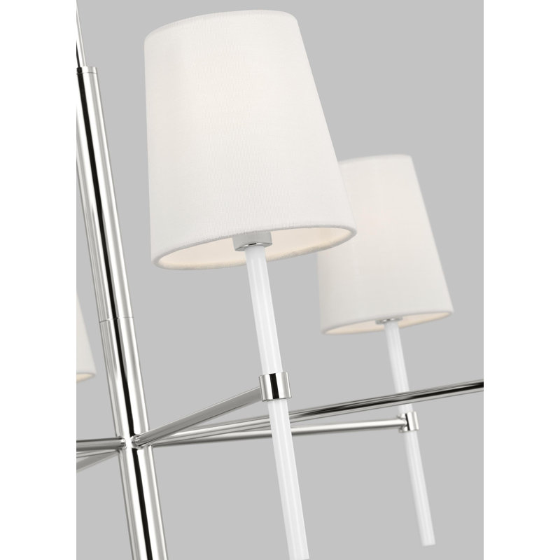 Monroe 6 - Light Chandelier, Polished Nickel
